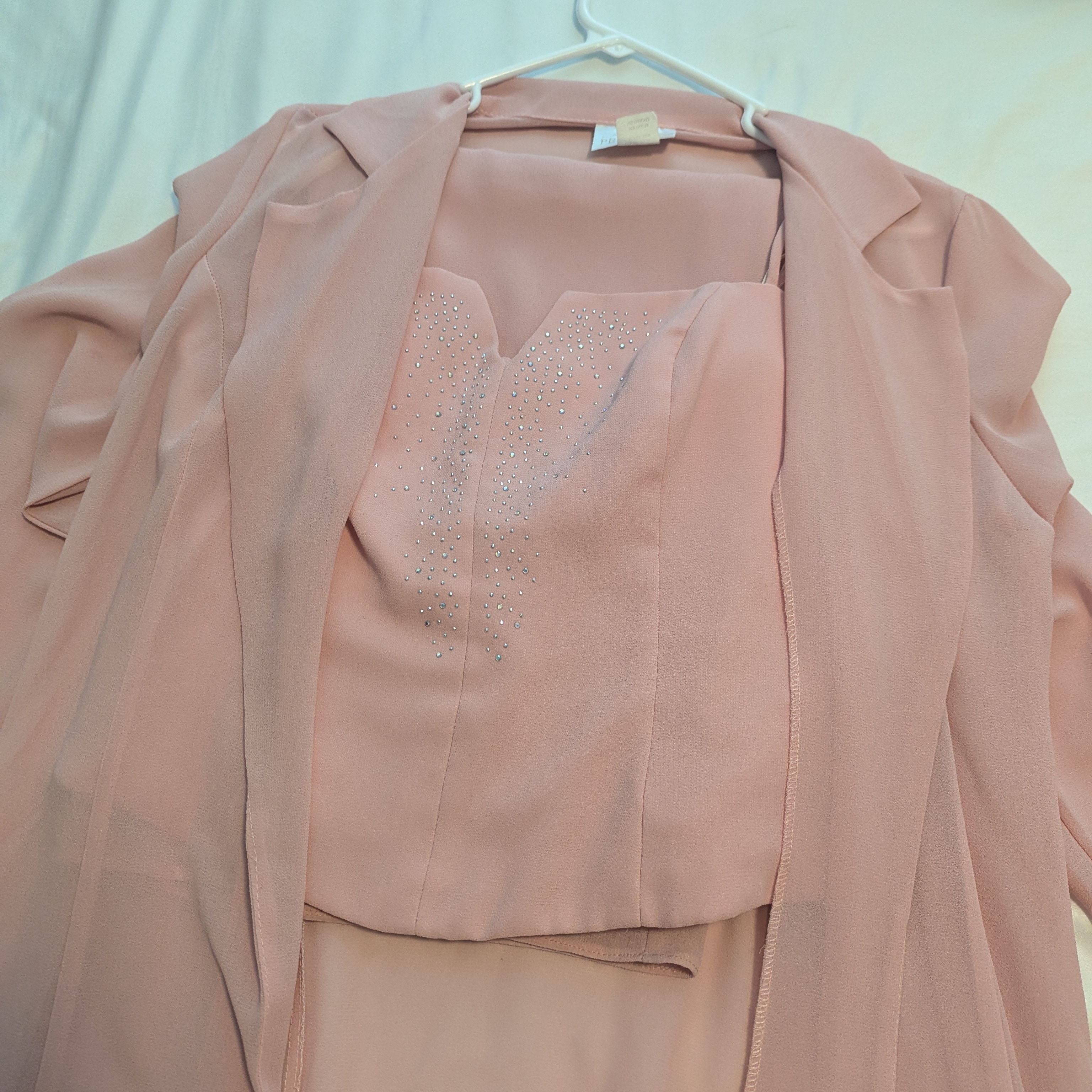 Pelicans Pink Sheer Blazer And Top Set